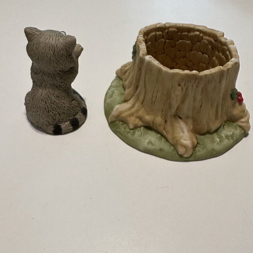 Franklin Mint Woodland Surprises Figure Raccoon  Jacqueline B Smith 1984 - Picture 4 of 7